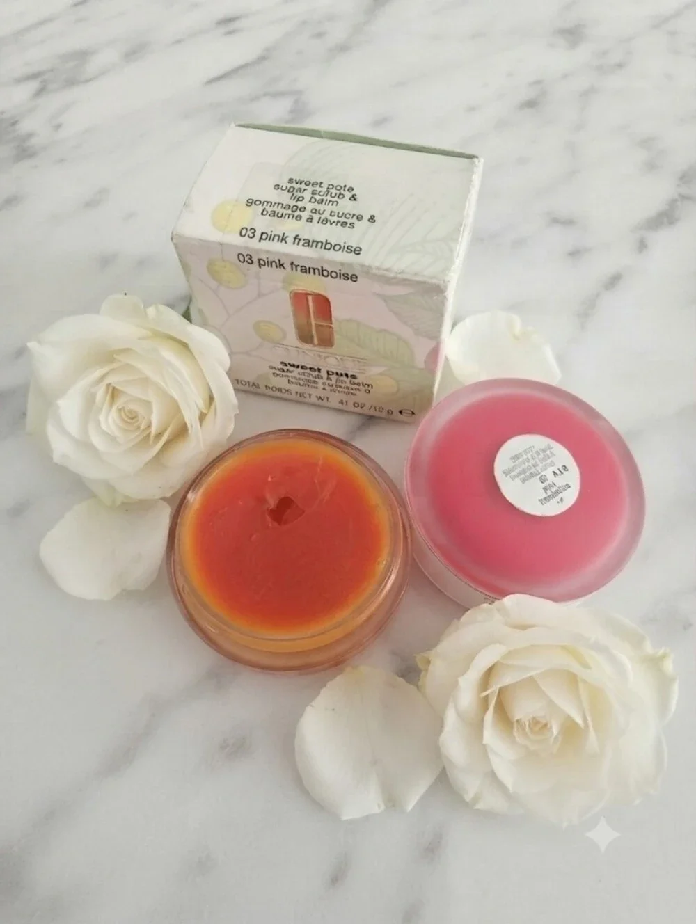 Clinique Sweet Pots Sugar Scrub & Lip Balm 03 Pink Framboise☆ RARE☆| Read Below